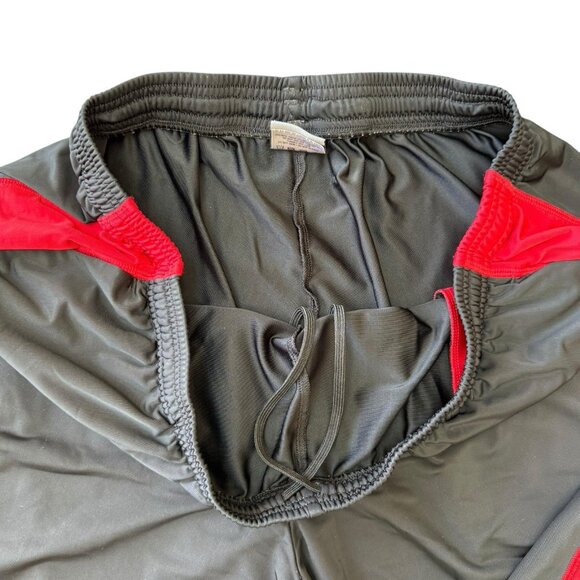 Under Armour Swim Trunks Shorts Mens XL Hybrid Stretch Black Red - Picture 6 of 8